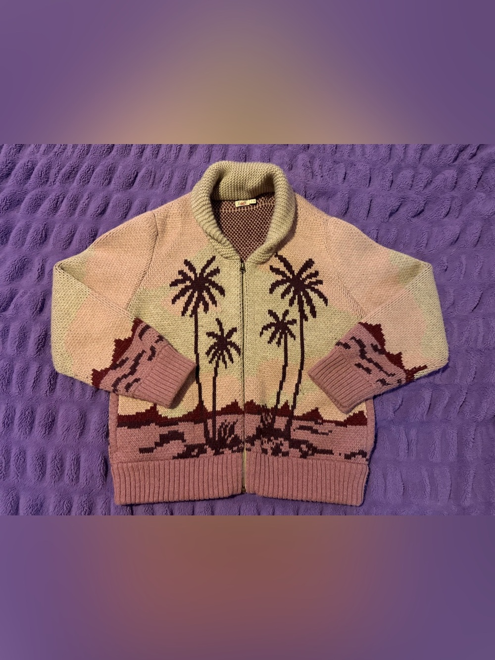 Faherty Sunset Palm Zip Cardigan XL - Picture 1 of 5